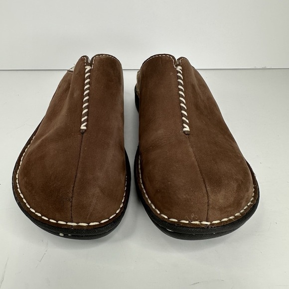 UGG‎ Burleigh 1633 Brown Suede Sheepskin Fur Lined Slides Mules Womens Size 7 - Picture 4 of 11